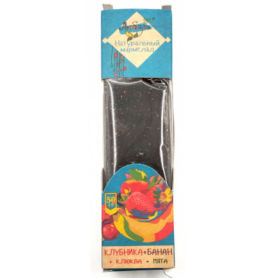 Мармелад "Гурман" Клубника+Банан+Клюква+Мята 50 гр