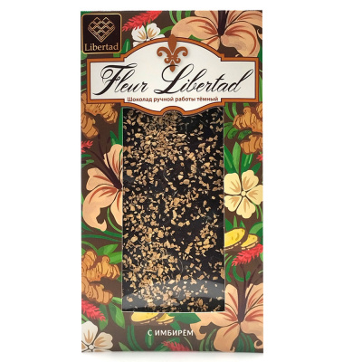 Шоколад тёмный "Fleur Libertad" с имбирём 80 гр