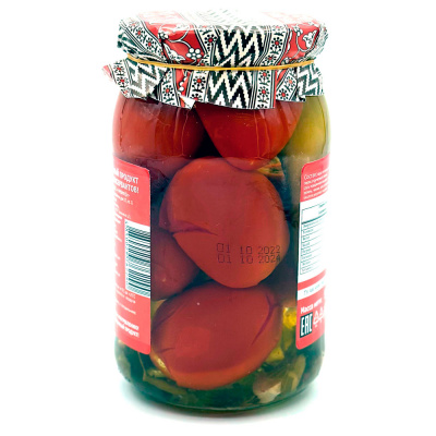 Томаты с перцем маринованные "Домашний рецепт" (Green Dream) 900 гр