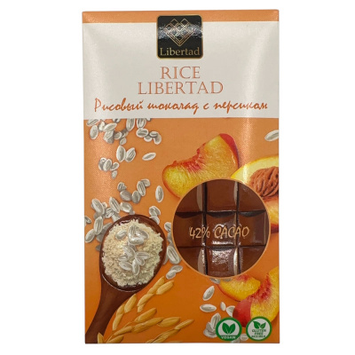 Рисовый шоколад "Rice Libertad" с персиком, 40 гр