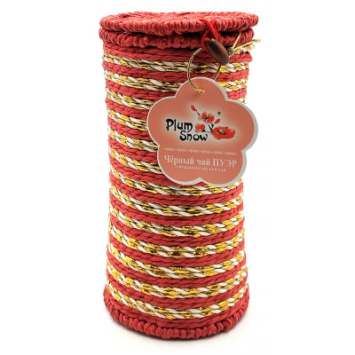 Чёрный чай Пуэр "Plum Snow" (плетёнка) 80 гр