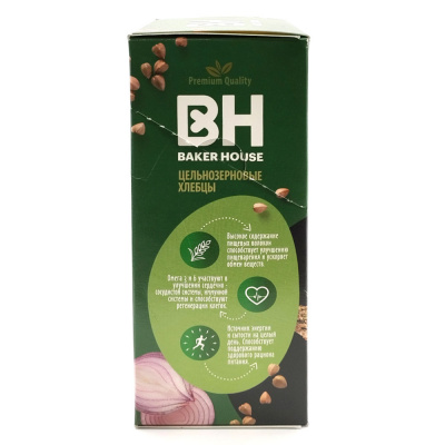 Хлебцы ц/з гречневые с луком и грибами Baker House 180 гр