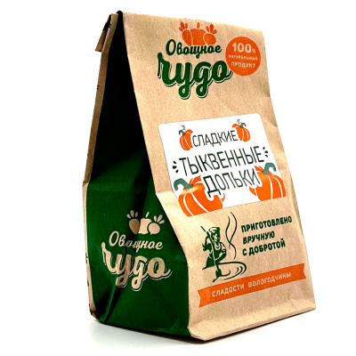 Сладкие тыквенные дольки (Овощное чудо), 130 гр Сладкие тыквенные дольки (Овощное чудо), 130 гр