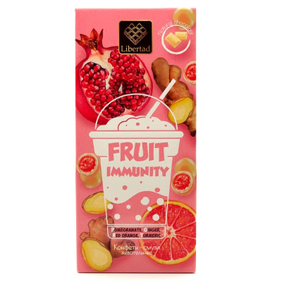 Конфеты жевательные в белом шоколаде "Fruit Immunity" 75 гр