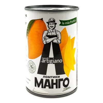 Манго ломтики в сиропе "Artigiano" 440 мл