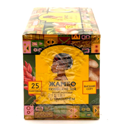 Чай "Жамбо" с имбирем в/с 25шт по 2гр