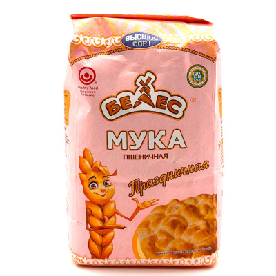 Мука Белес "Праздничная" в/с, 2 кг Мука Белес "Праздничная" в/с, 2 кг