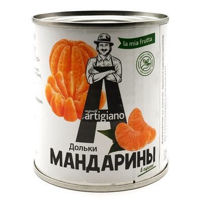 Мандарины дольки в сиропе "Artigiano" 314 мл