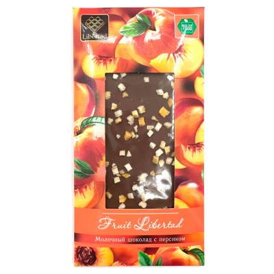 Шоколад молочный "Fruit Libertad" с персиком 80 гр