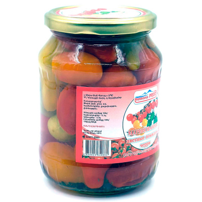Цветные помидоры черри маринованные, (Анкаван Прод), 720 гр