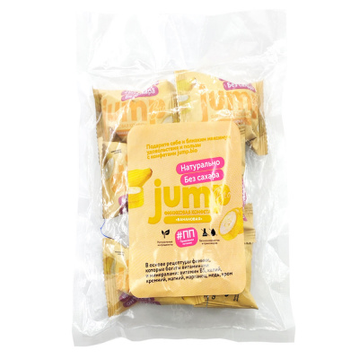 Конфеты "Jump Bio" финиковые банановые без сахара, 160 гр