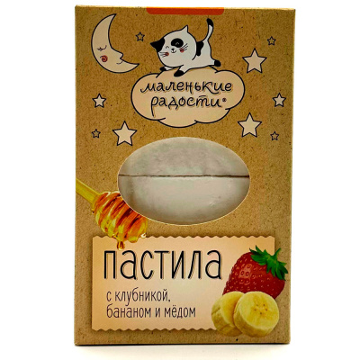 Пастила с клубникой, бананом и мёдом (Маленькие радости) 95 гр