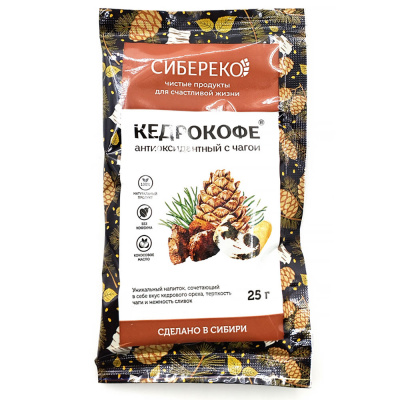 Кедрокофе Антиоксидантный с чагой (Сибереко) 25 гр