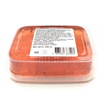 Мармелад натуральный КЛУБНИКА-СВИТИ 250 мл