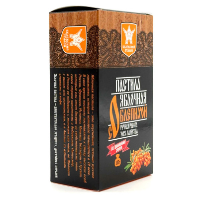 Пастила яблочная б/сахара с Облепихой "Белевский Эталон" 100 гр