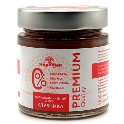 Джем без сахара "Клубника" (Мералис) 200 гр