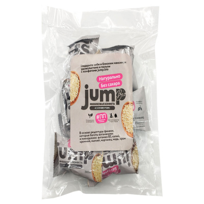 Конфеты "Jump Bio" финиковые с кунжутом без сахара, 160 гр