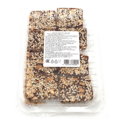 Пастила фруктово-овощная "Яблоко-морковь-арахис" с кунжутом "KISHER" 200 гр