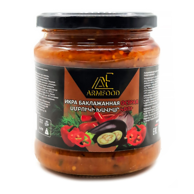 Икра баклажановая острая (Армфуд) 470 гр