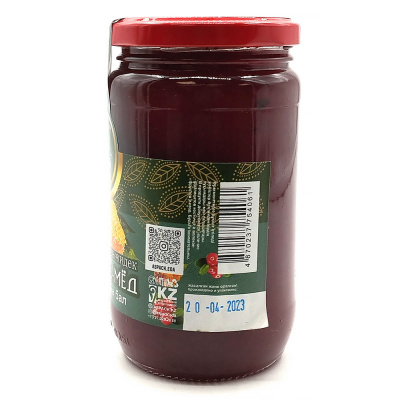 Ягода протёртая с сахаром "HiFood" брусника-мёд 450 гр