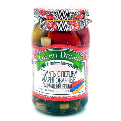 Томаты с перцем маринованные "Домашний рецепт" (Green Dream) 900 гр