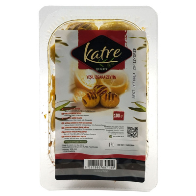 Зелёные оливки на гриле "Katre" 100 гр