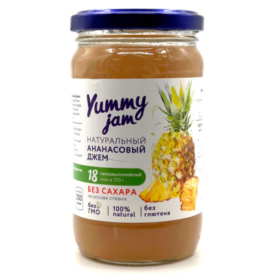 Джем ананасовый Yummy jam б/с, 350 гр