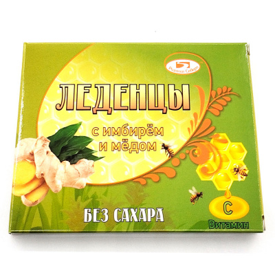Леденцы с имбирем и медом без сахара (Родник здоровья) 32 гр