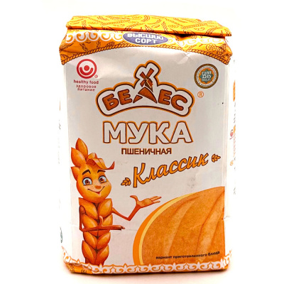 Мука "Классическая" (Белес) в/с 1кг Мука "Классическая" (Белес) в/с 1кг