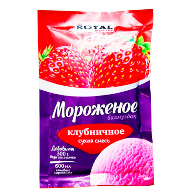 Смесь для мороженого "Клубника" Roeal Food, 100 гр