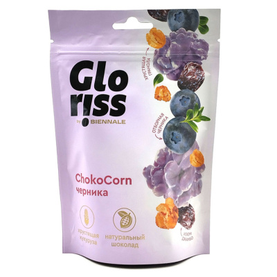 Конфеты "Glorᴉss ChokoCorn" черника 90 гр