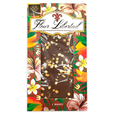 Шоколад молочный "Fleur Libertad" с манго 80 гр
