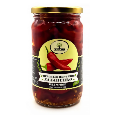 Перчики красные Халапеньо ст/б (Амадо) 350 гр