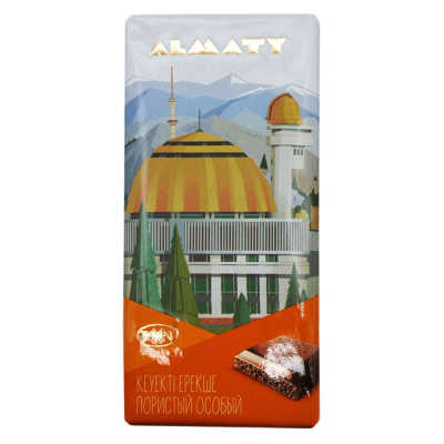 Шоколад пористый особый молочный  "Almaty" 80 гр