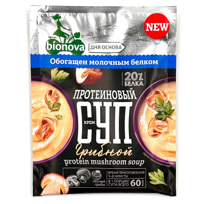 Суп протеиновый Грибной (Bionova) 20 гр