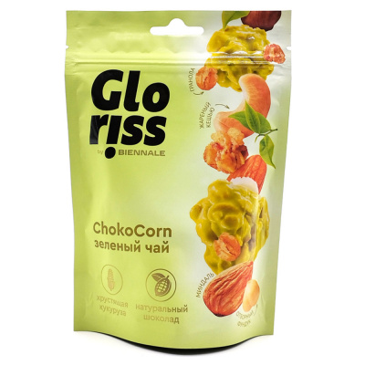 Конфеты "Glorᴉss ChokoCorn" зелёный чай 90 гр