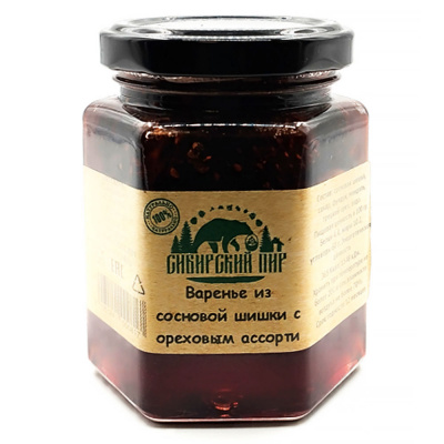 Варенье из сосновой шишки с ореховым ассорти (Сибирский пир) 240 гр