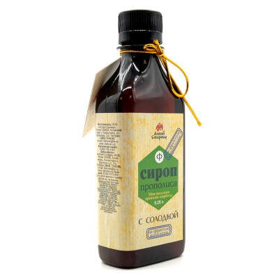 Сироп прополиса солодки на фруктозе (Алтай Старовер) 250 мл