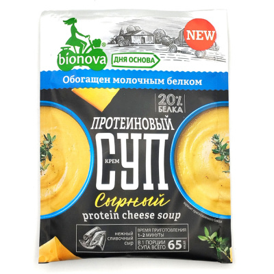 Суп протеиновый Сырный (Bionova) 20 гр Суп протеиновый Сырный (Bionova) 20 гр