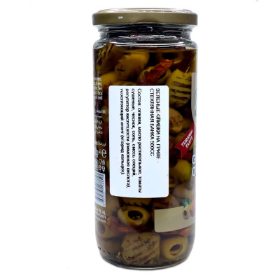 Зеленые оливки на гриле 450 гр SOSERO