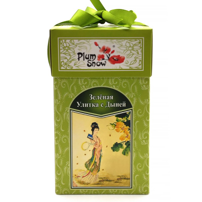 Зелёный чай Зелёная Улитка с дыней "Plum Snow" 100 гр