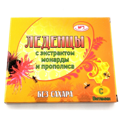 Леденцы с экстрактом монарды и прополиса без сахара "Родник здоровья" 32г