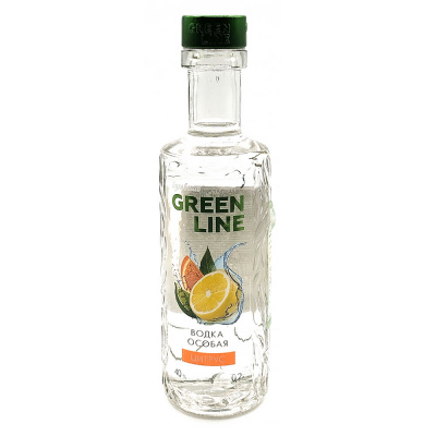 Водка особая "Бульбашъ Гринлайн. Цитрус" 0,2л 40%