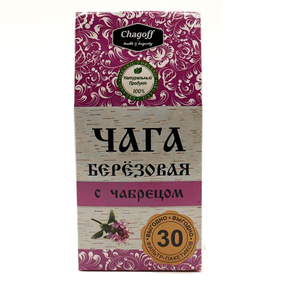 Напиток чайный "Чага берёзовая с чабрецом" (Чагофф) 60 гр