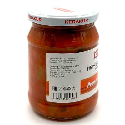 Перец с морковью в томатном соусе (Керакур) 500 гр