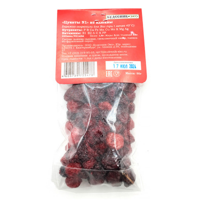 Цукаты КЛЮКВА 50 г (Кудесник-Эко)