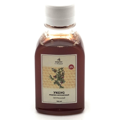 Уксус медово-брусничный (Мэллис Алтай) 100 мл