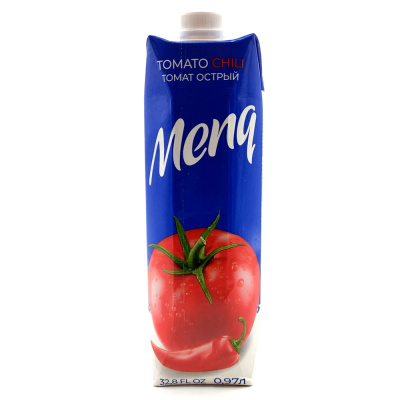 Сок Томатный напиток острый с перцем МЕНК, 1 л