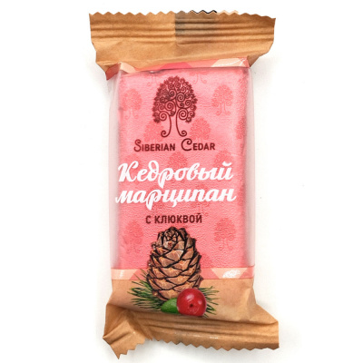 Кедровый марципан с клюквой (Сибирский кедр) 40 гр