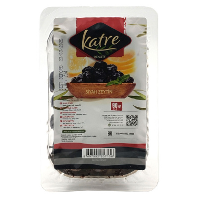 Чёрные маслины "Katre" 90 гр